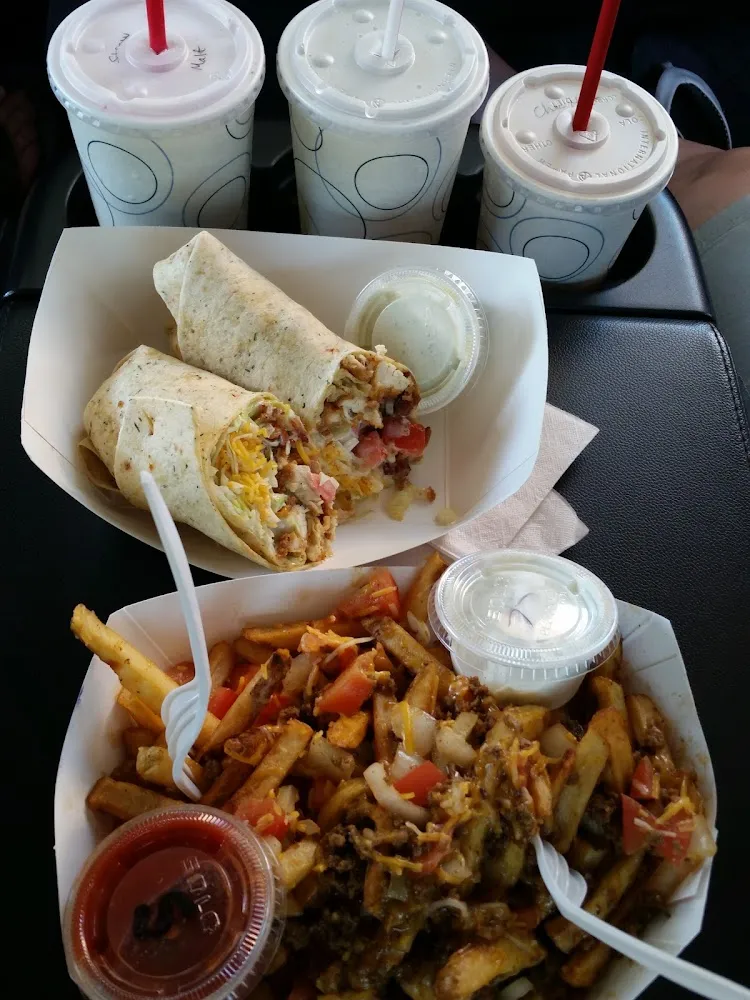 Chicken Bacon Ranch Wrap Taco Fries Milk Shakes